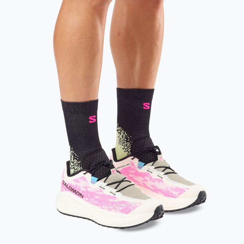 Herren-Laufschuhe Salomon Aero Glide 4 GRVL vanilla ice/knockout pink/black 12
