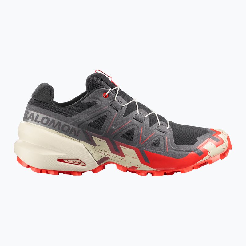 Herren-Laufschuhe Salomon Speedcross 6 black/fiery red/almond milk 2