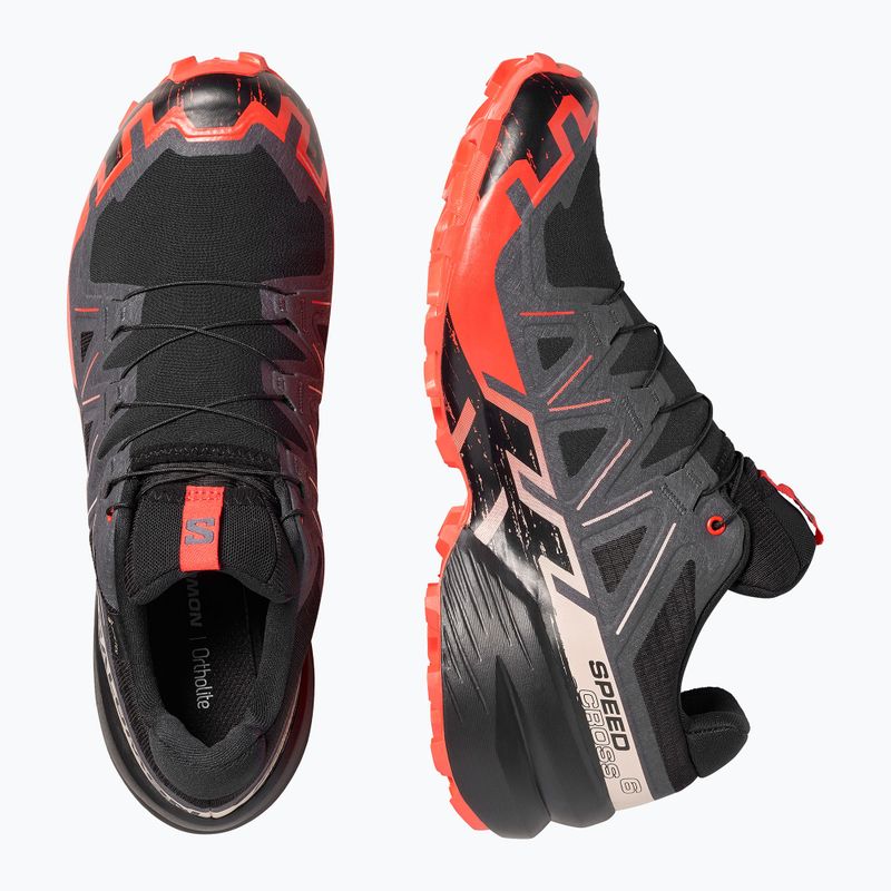 Herren-Laufschuhe Salomon Speedcross 6 GTX black/fiery red 4