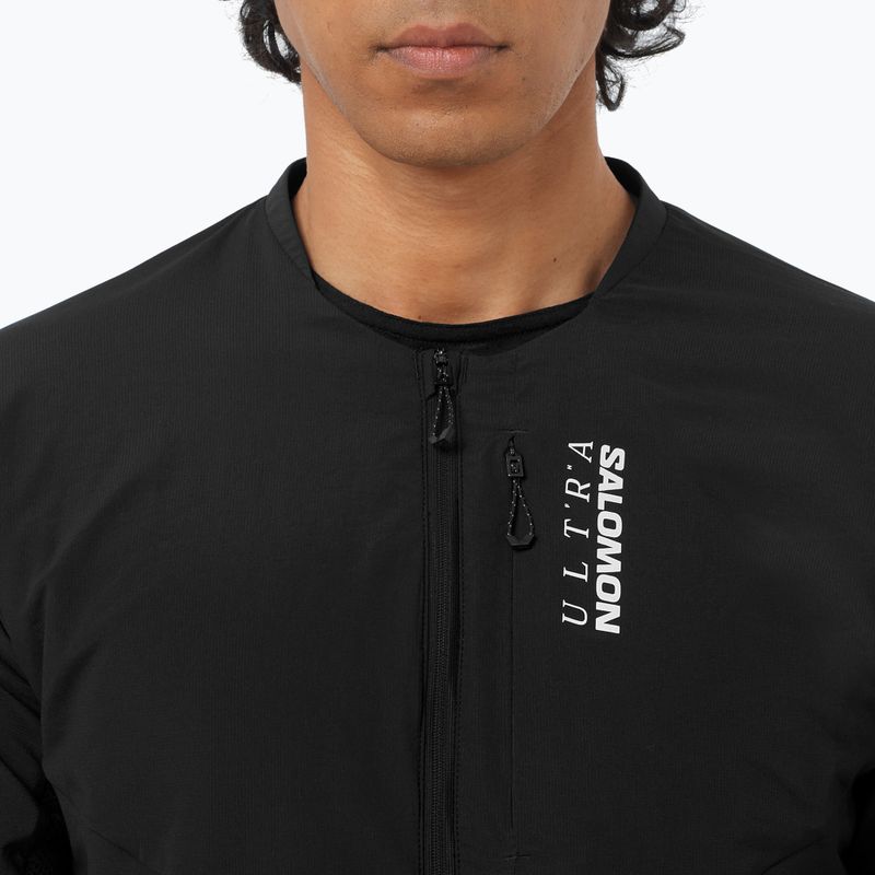 Laufsweatshirt für Herren Salomon Ultra Fleece Deep Black 3