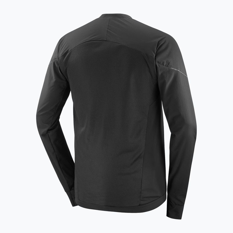 Laufsweatshirt für Herren Salomon Ultra Fleece Deep Black 9