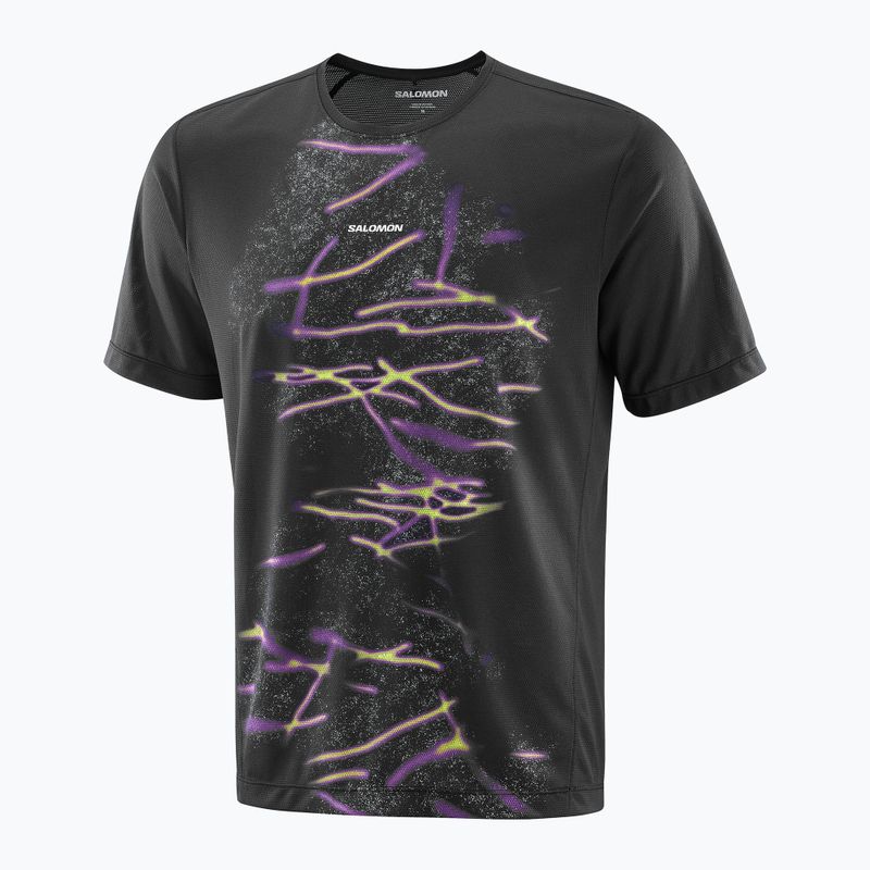 Salomon Shakeout Core Herren-Laufshirt GFX deep black 3