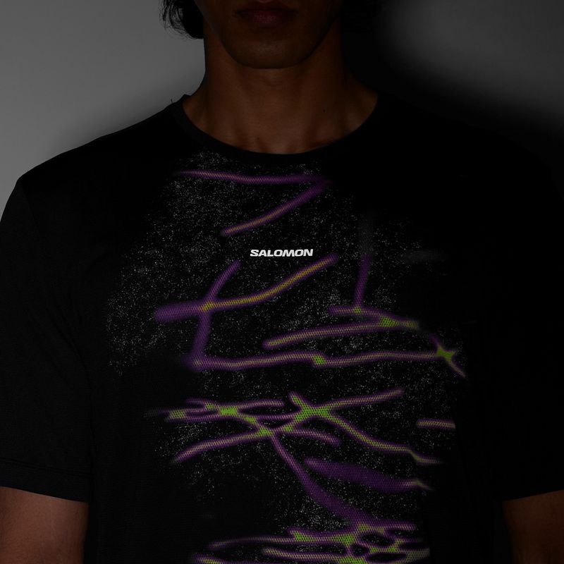 Salomon Shakeout Core Herren-Laufshirt GFX deep black 5
