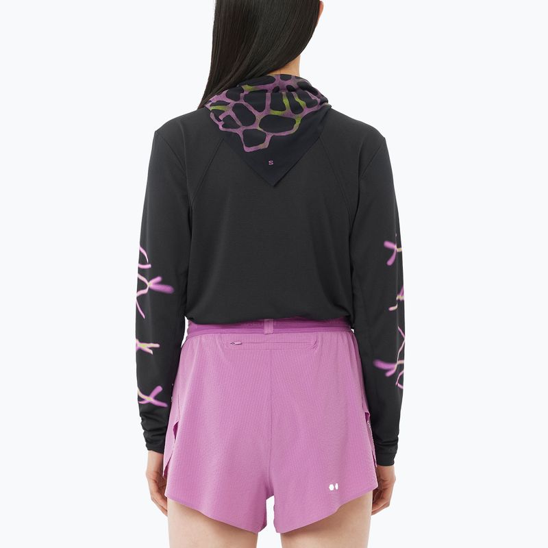 Damen-Lauf-Longsleeve Salomon Shakeout Core deep black 2