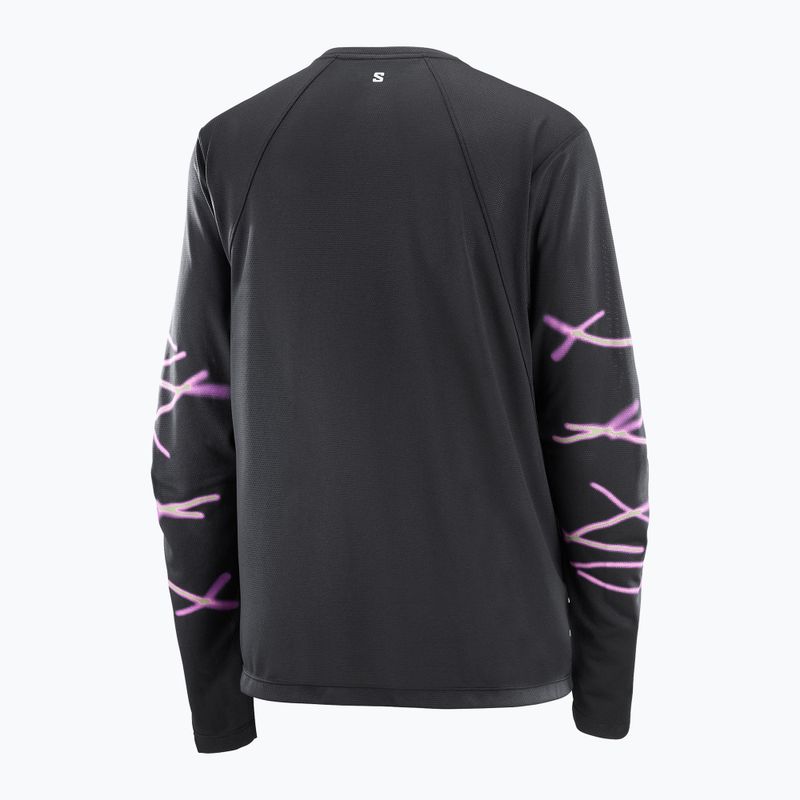 Damen-Lauf-Longsleeve Salomon Shakeout Core deep black 4