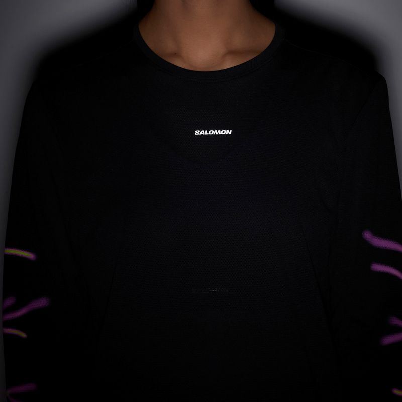 Damen-Lauf-Longsleeve Salomon Shakeout Core deep black 5