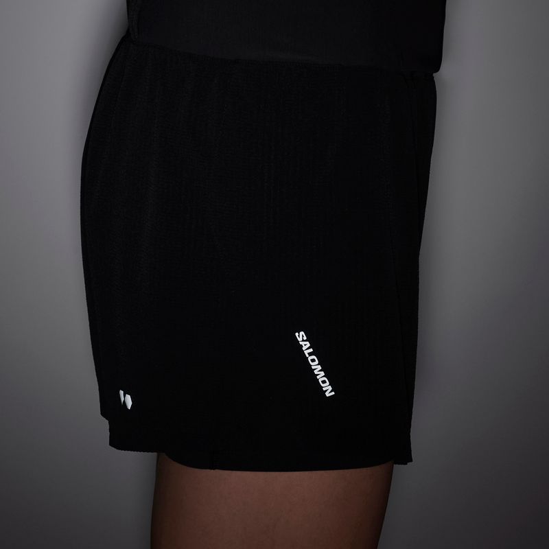 Damen Laufshorts Salomon Sense Aero 2IN1 Trail 4" deep black 4