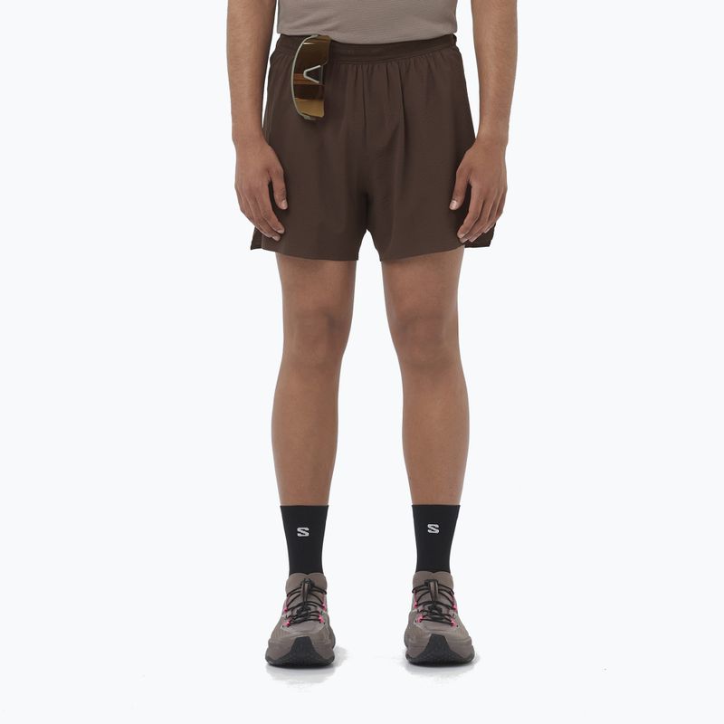 Herren Laufshorts Salomon Sense Aero Stow 5" coffee bean