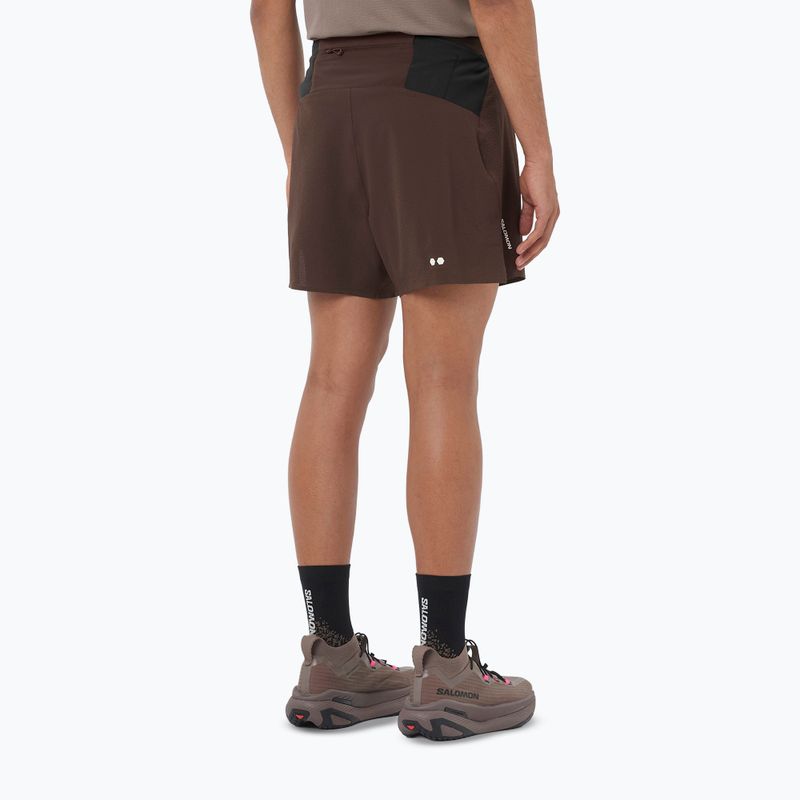Herren Laufshorts Salomon Sense Aero Stow 5" coffee bean 3