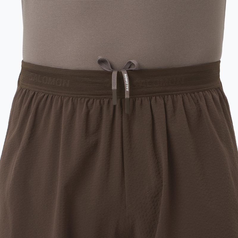 Herren Laufshorts Salomon Sense Aero Stow 5" coffee bean 4