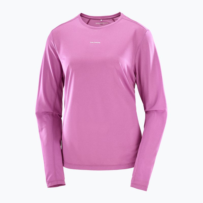 Damen-Lauf-Longsleeve Salomon Shakeout Core iris orchid 3