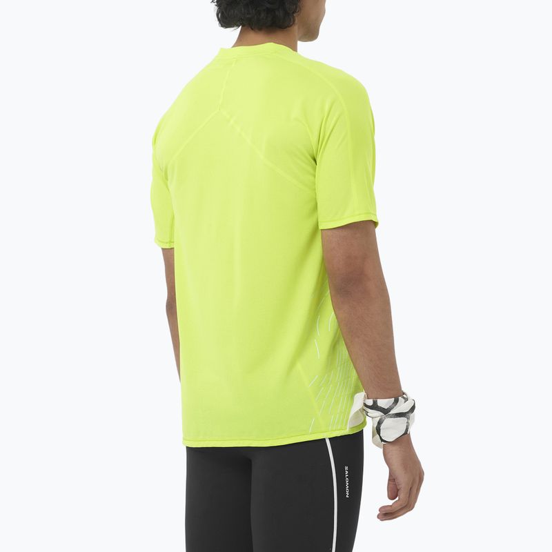 Salomon Sense Aero SS Tee GFX acid lime Herren Laufshirt 3