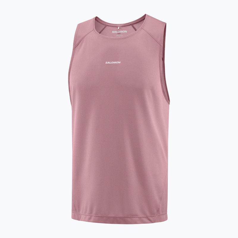 Salomon Shakeout Core Tank Herren-Laufshirt dusky orchid 3