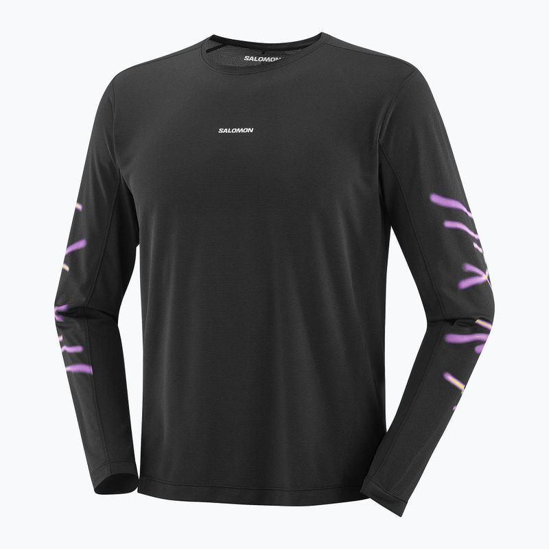 Lauf-Langarmshirt für Herren Salomon Shakeout Core deep black 3