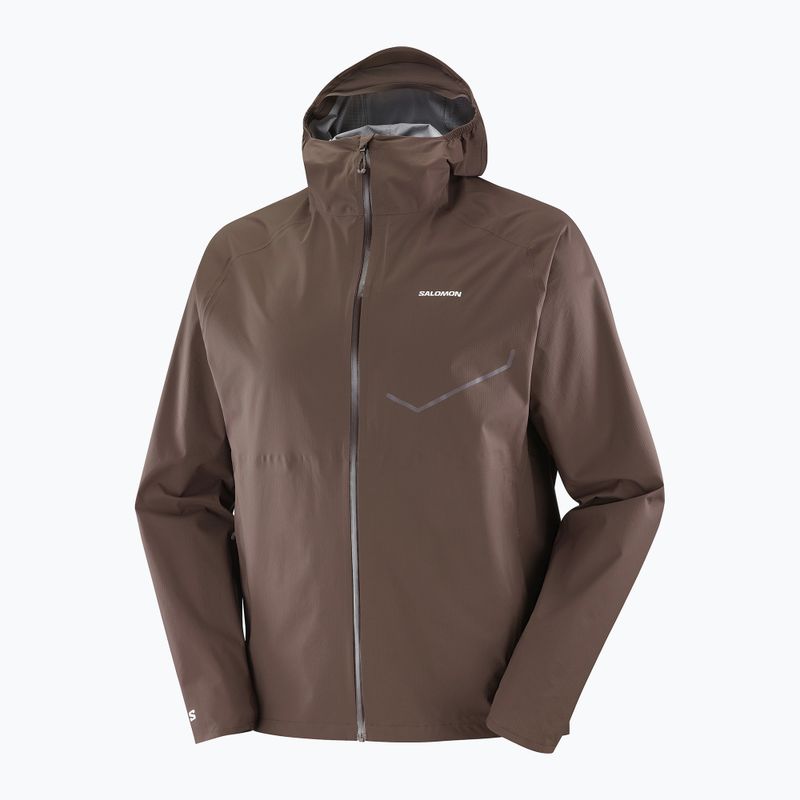 Herren Laufjacke Salomon Bonatti Waterproof coffee bean 7
