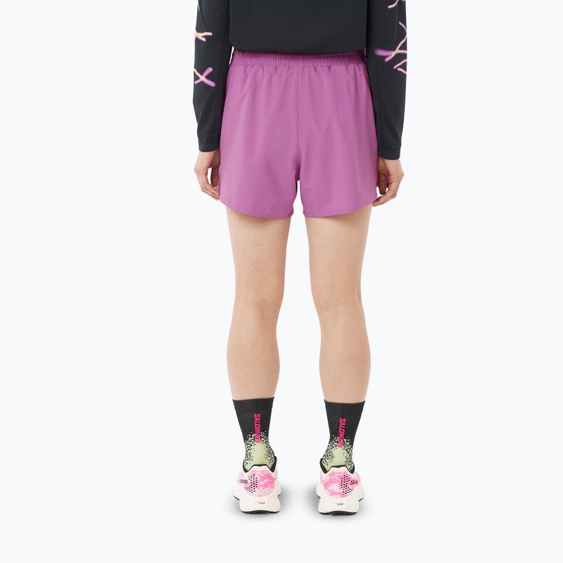 Damen Laufshorts Salomon Shakeout Core 2IN1 4 "iris orchid" 2