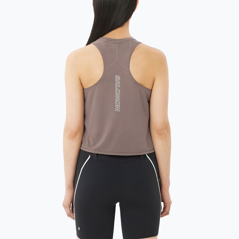 Damen-Laufshirt Salomon Sense Aero Short Tank iron 2