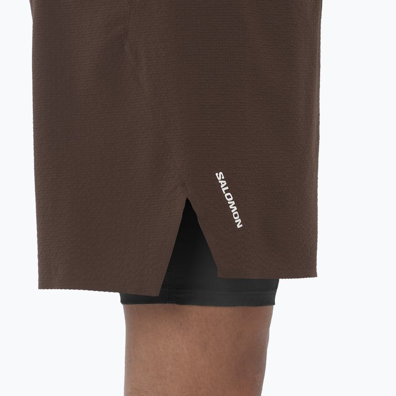 Herren Laufshorts Salomon Sense Aero 2IN1 5 "coffee bean" 6
