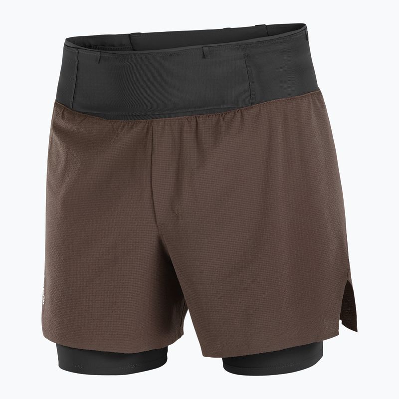 Herren Laufshorts Salomon Sense Aero 2IN1 5 "coffee bean" 8