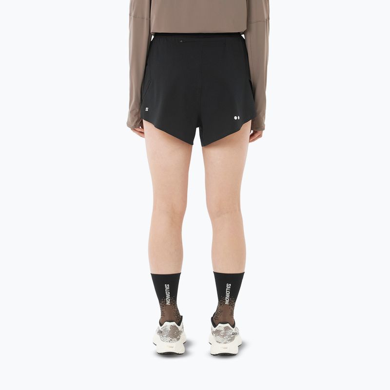Damen-Laufshorts Salomon Sense SPLT 3" deep black 3