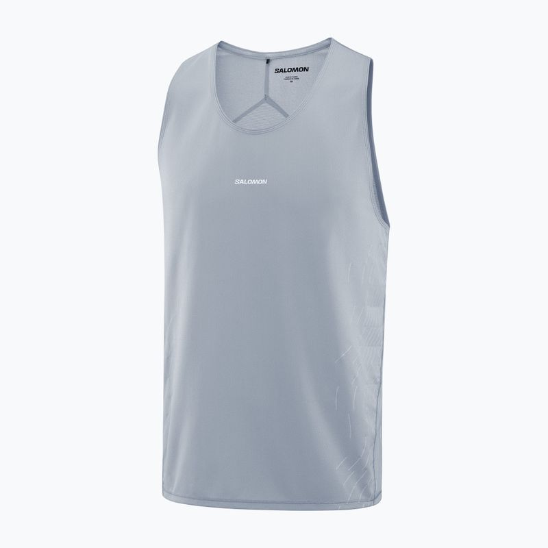 Salomon Sense Aero Singlet Herren-Laufshirt GFX trade winds 4