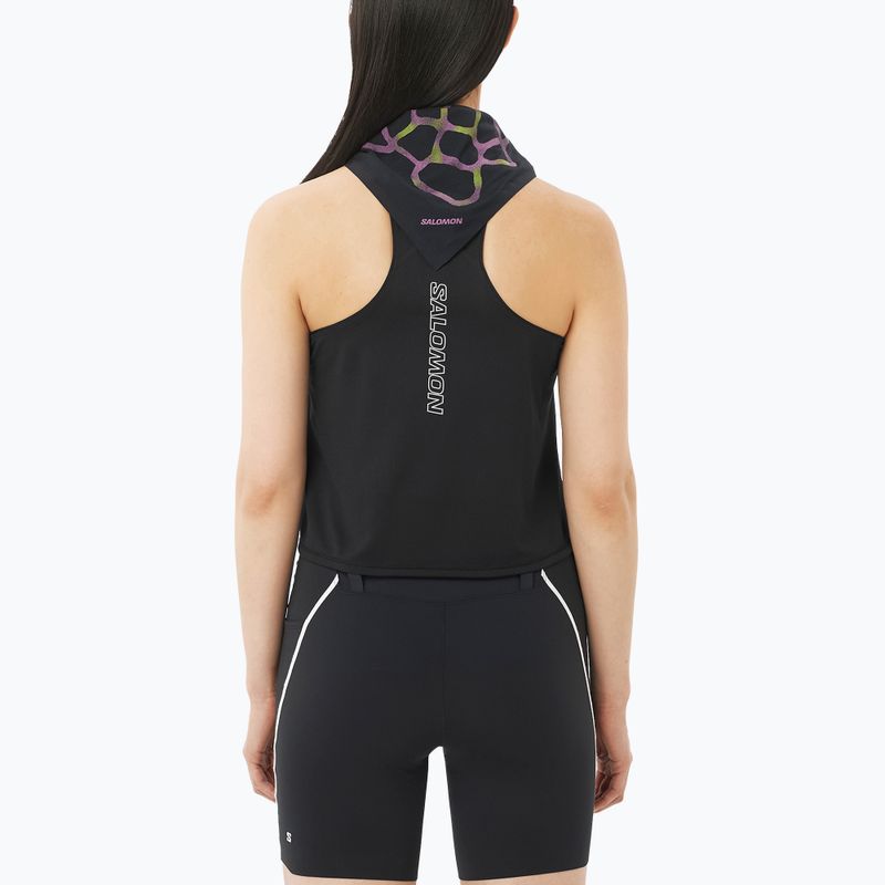 Damen-Laufshirt Salomon Sense Aero Short Tank deep black 2