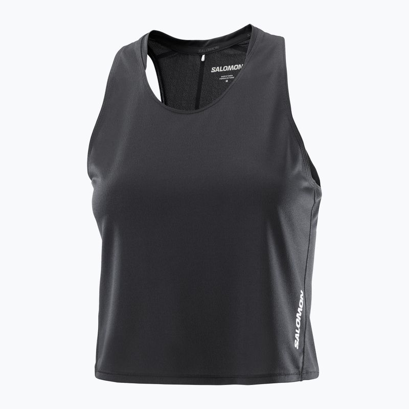 Damen-Laufshirt Salomon Sense Aero Short Tank deep black 4