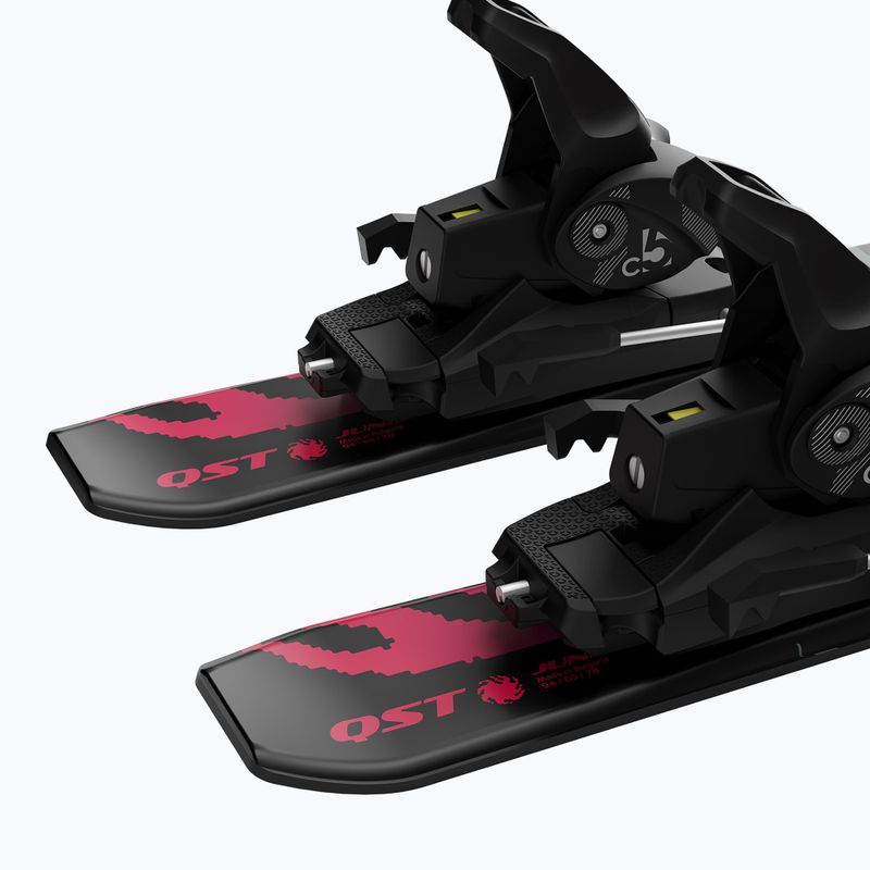 Kinder-Alpinski mit Bindung Salomon QST Jr Black XS + C5 GW black/neon punch 7