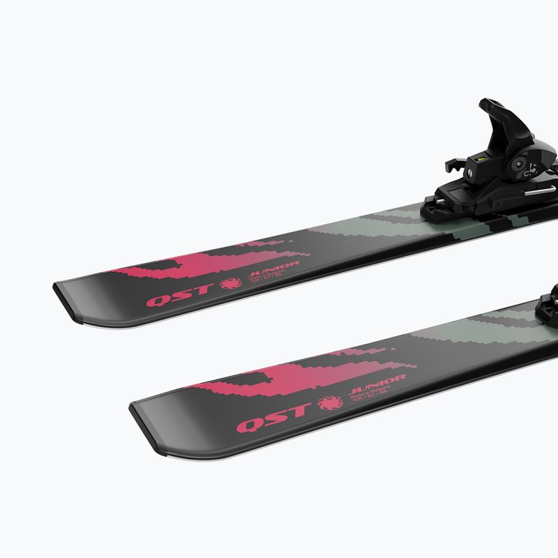 Kinder-Alpinski mit Bindung Salomon QST Jr Black S + C5 GW black/neon punch 7