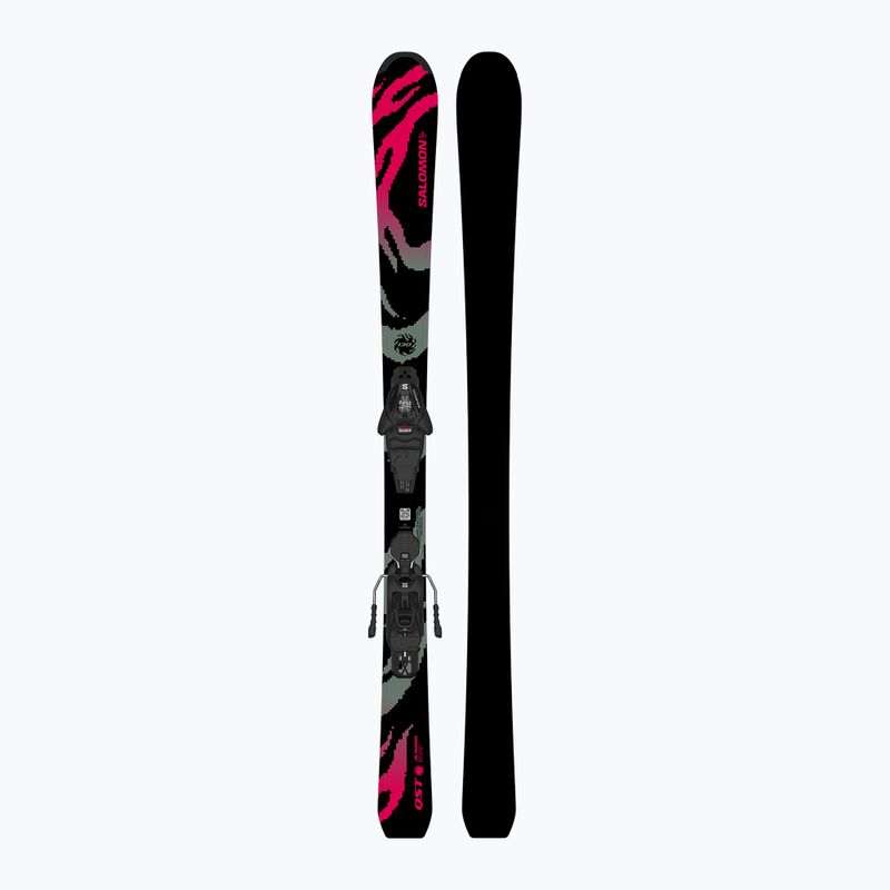 Kinder-Alpinski mit Bindung Salomon QST Jr Black M + L6 GW black/neon punch 3