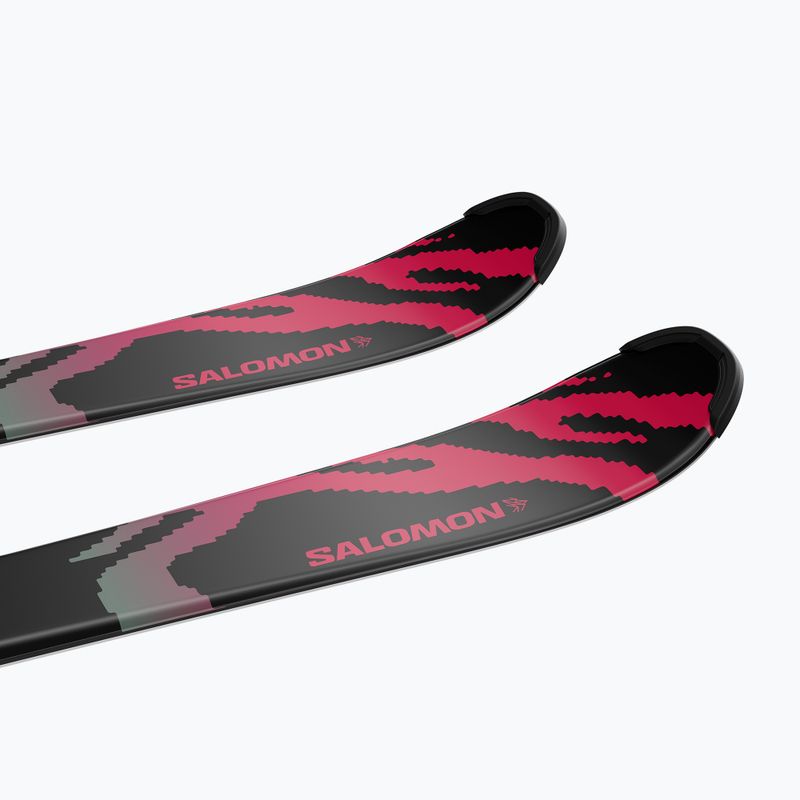 Kinder-Alpinski mit Bindung Salomon QST Jr Black M + L6 GW black/neon punch 6