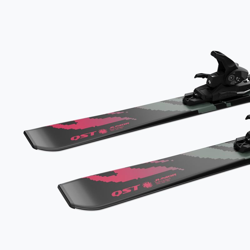 Kinder-Alpinski mit Bindung Salomon QST Jr Black M + L6 GW black/neon punch 7