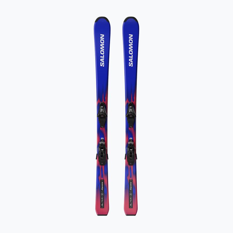 Kinder-Alpinski mit Bindung Salomon Equipe Jr M + C5 GW race blue/equipe red