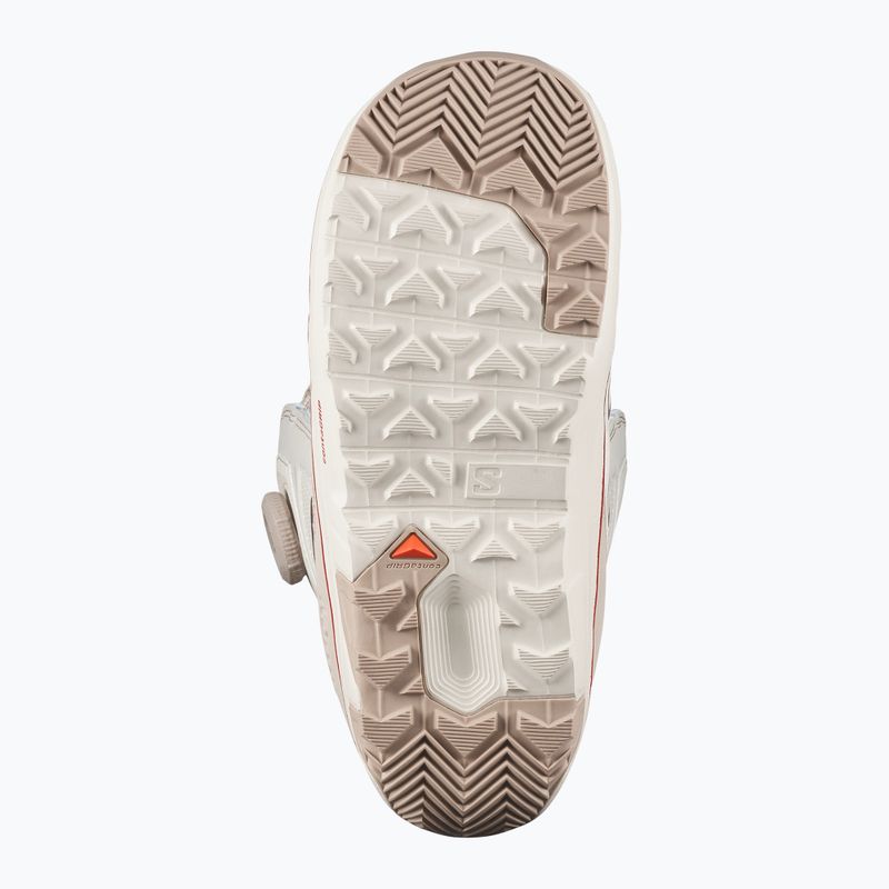 Damen-Snowboardschuhe Salomon Ivy Boa SJ Boa W almond milk/white pepper/haute red 4