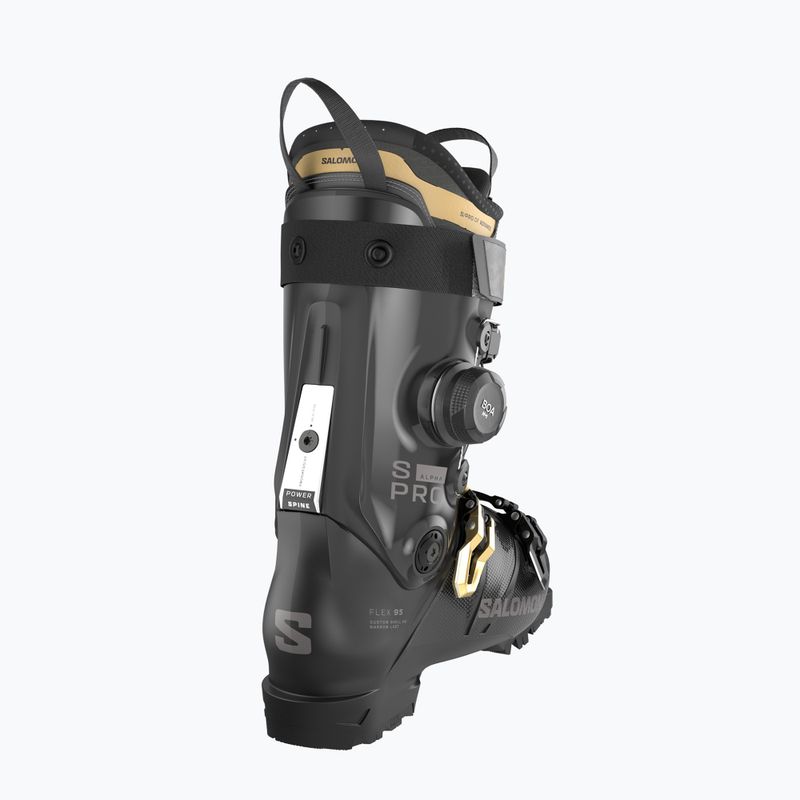 Damen-Skischuhe Salomon S/Pro Alpha C Boa 95 W black/gold met./dark grey met 4
