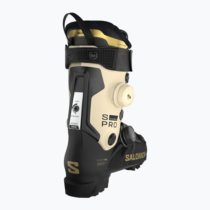 Damen-Skischuhe Salomon S/PRO Supra Dual Boa 105 W black/ birch/gold met 2