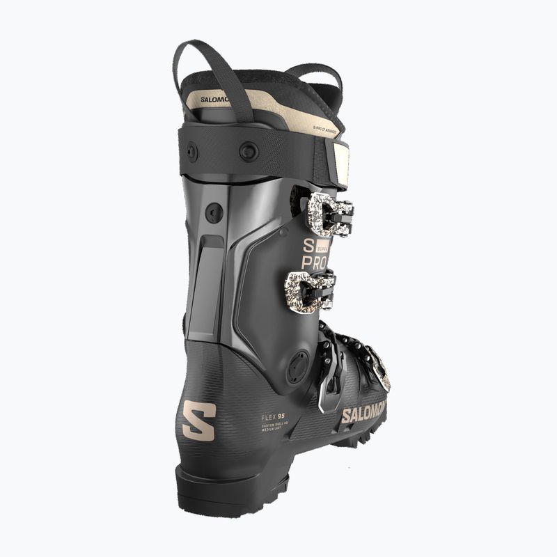 Damen-Skischuhe Salomon S/PRO Supra 95 W black/dark gray met/light bronze met 3