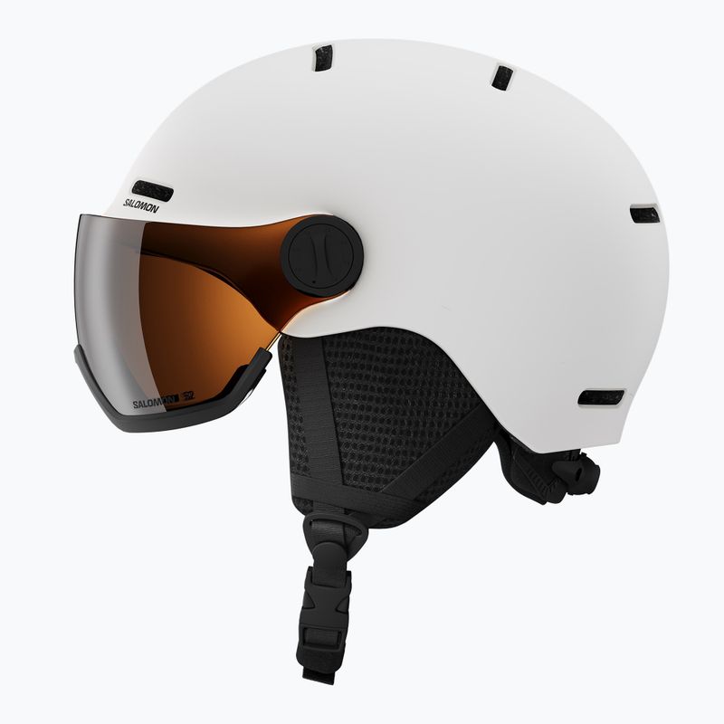 Kinder-Skihelm Salomon Orka Visor Jr S2 white 3