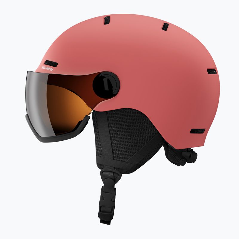 Kinder-Skihelm Salomon Orka Visor Jr S2 sun kissed coral 4