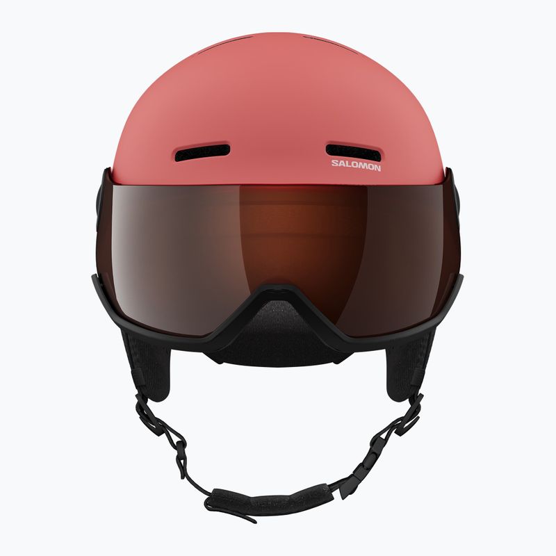 Kinder-Skihelm Salomon Orka Visor Jr S2 sun kissed coral 5