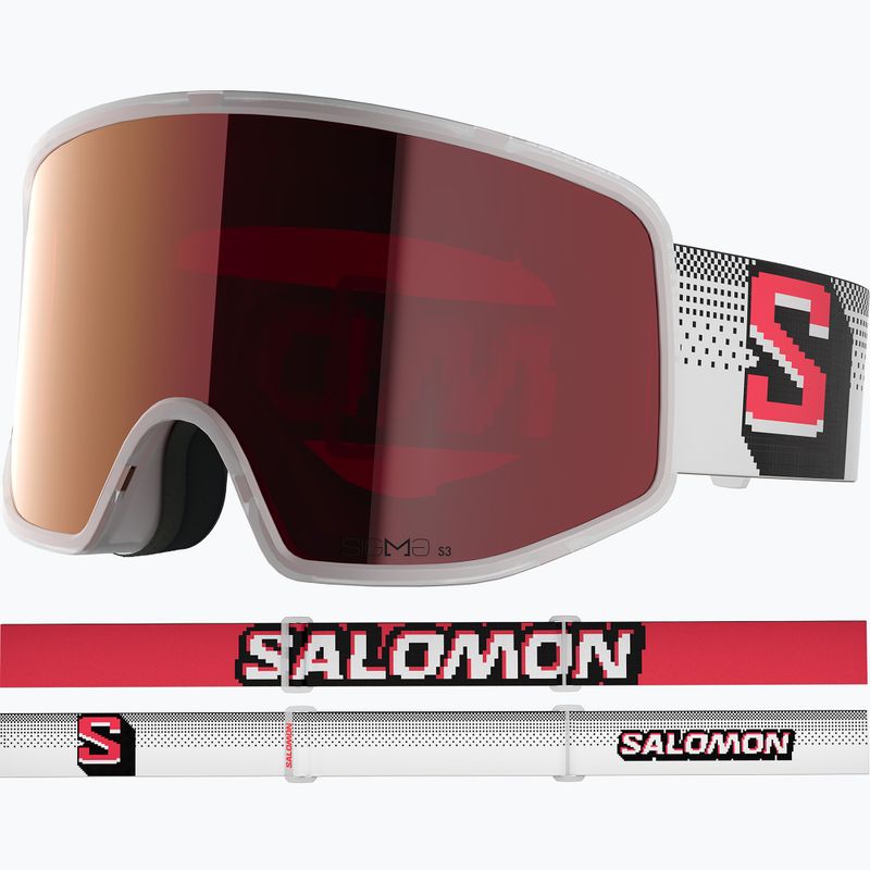 Skibrille Salomon Sentry Pro Sigma S3 translucent frozen/sigma fire red 2