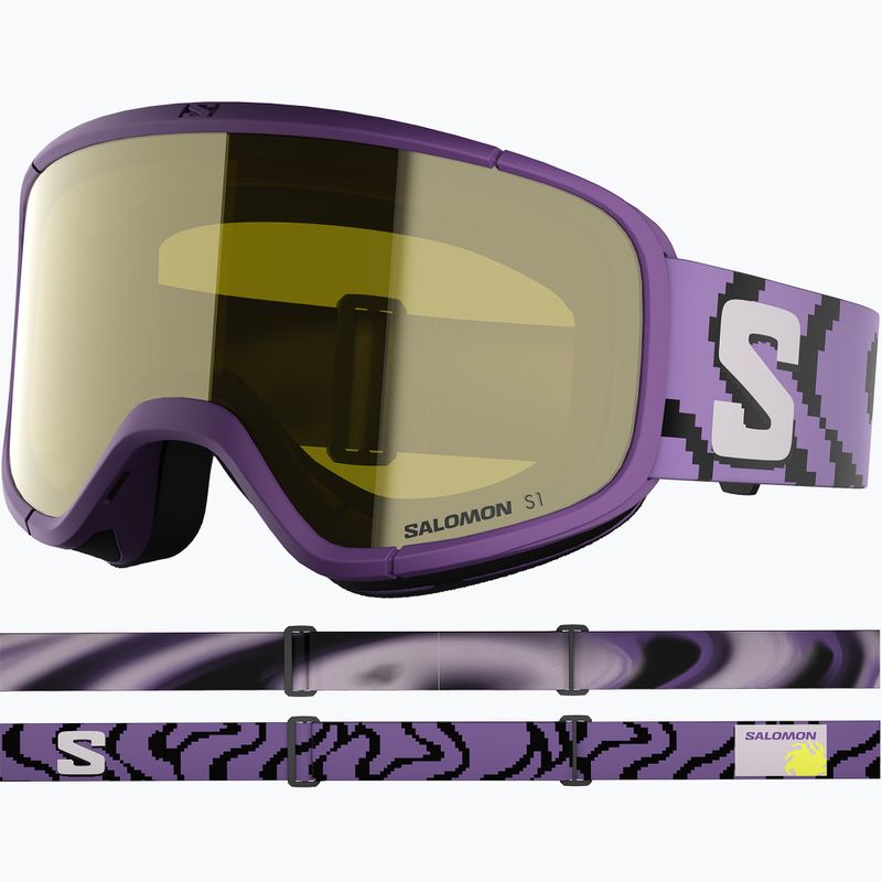 Kinder-Skibrille Salomon Lumi Acces Jr S1 pansy/flash yellow 2