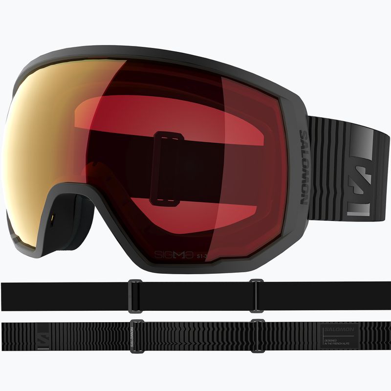 Skibrille Salomon Skarn Prime Sigma S3+S1 black/sigma sky blue/sigma light blue 2