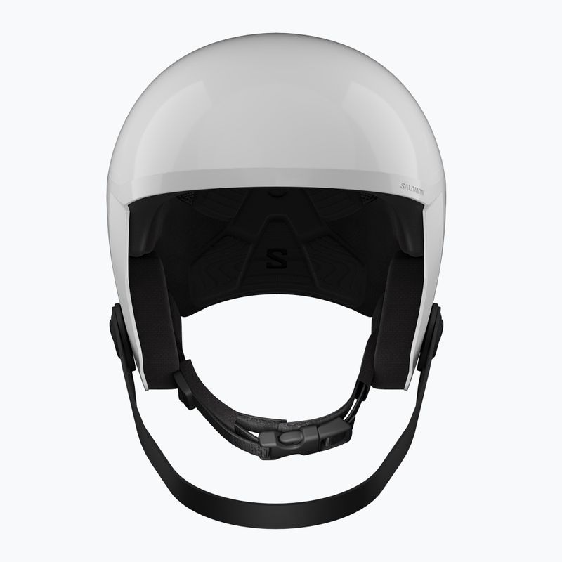 Kinder-Skihelm Salomon Equipe Fis + Chinguard Jr white/race blue 2