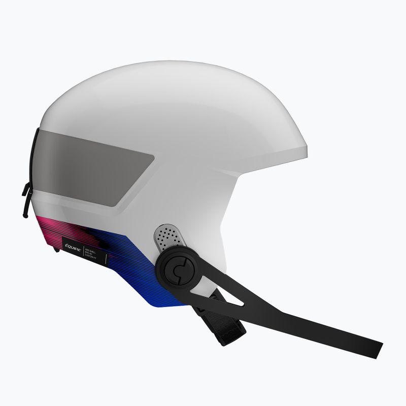 Kinder-Skihelm Salomon Equipe Fis + Chinguard Jr white/race blue 3