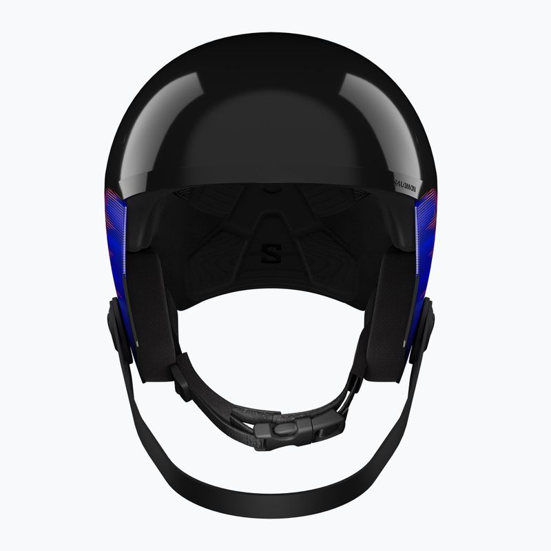 Kinder-Skihelm Salomon Equipe Fis + Chinguard Jr black/flames 2