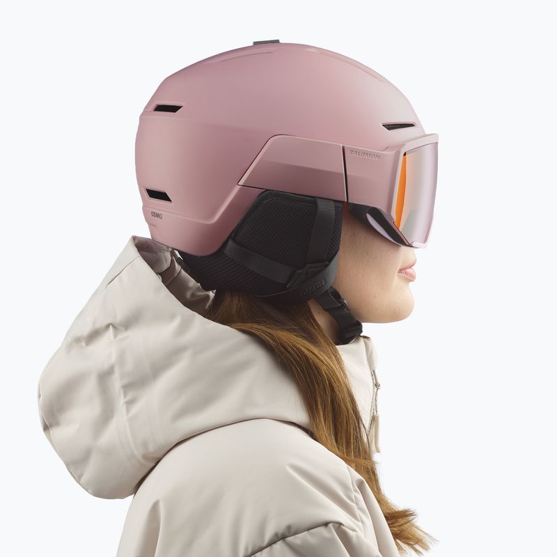 Skihelm Salomon Osmo Dawn Pink/Flash Tonic/Orange 7