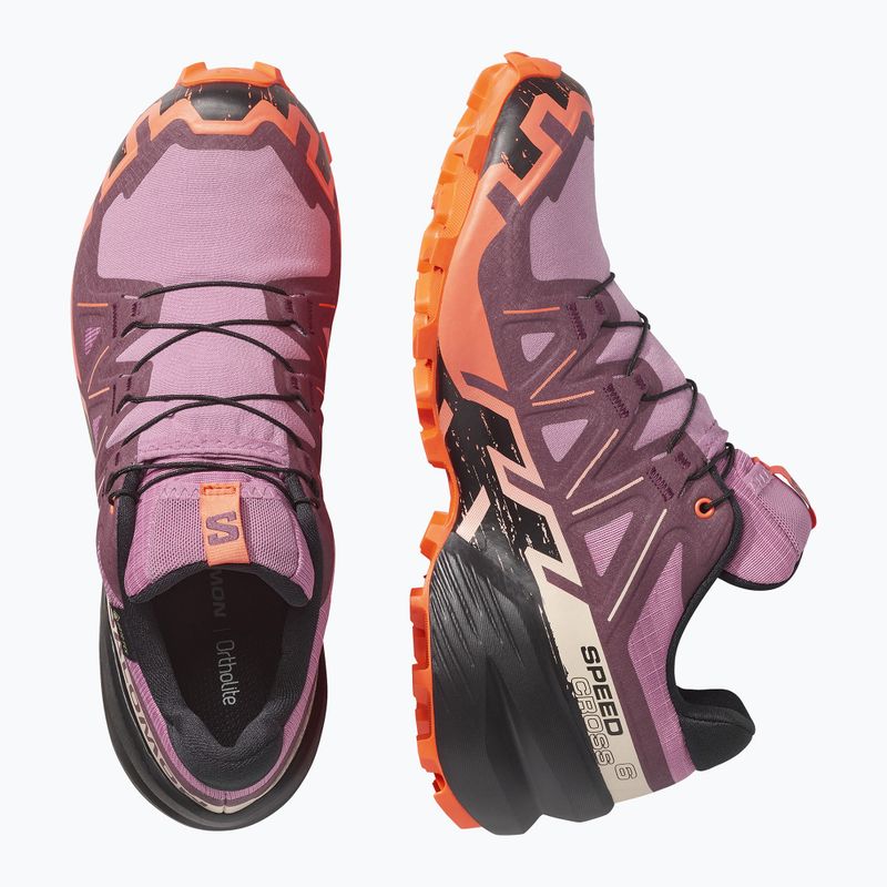 Laufschuhe für Damen Salomon Speedcross 6 GTX dusky orchid/huckleberry 4
