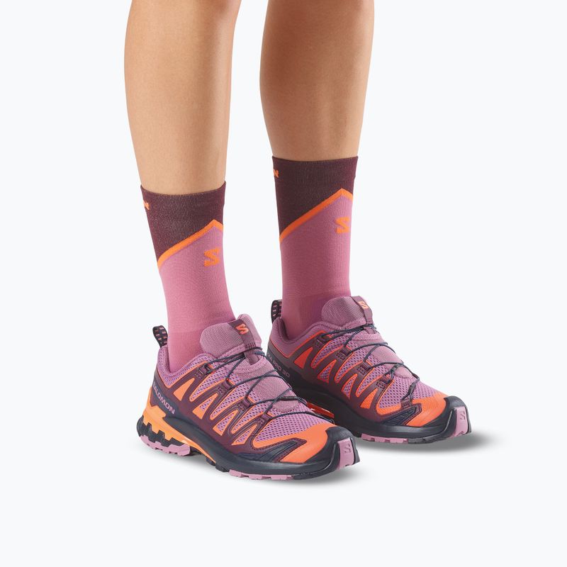 Laufschuhe für Damen Salomon XA Pro 3D V9 dusky orchid/huckleberry 6