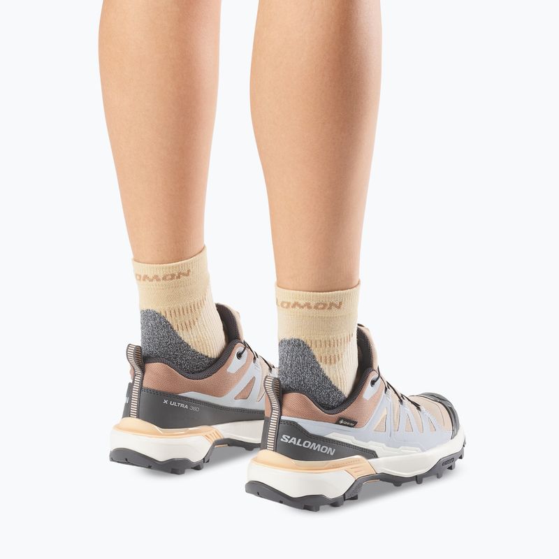 Damen-Trekkingschuhe Salomon X Ultra 360 GTX oxford tan/pearl blue 5
